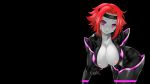 areolae big_breasts breasts cleavage code_geass kallen_stadtfeld latex looking_at_viewer nipple red_hair