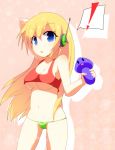 android blonde_hair blue_eyes breasts cave_story curly_brace headphones long_hair tank_top thong very_long_hair