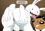 2boys anus ass balls blush brown_fur canine_humanoid dog jerseydevil lagomorph lagomorph_humanoid male max_(sam_and_max) penis rabbit sam_(sam_and_max) sam_and_max white_fur