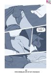 comic furry hard_blush monochrome sticks_and_stones yaoi