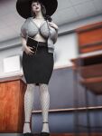 3d alcina_dimitrescu black_hair gigantic_breasts lady_dimitrescu milf purple_eyes resident_evil resident_evil_8:_village white_skin