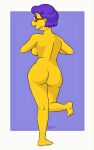 ass glasses luann_van_houten nude rear_view sideboob the_simpsons thighs