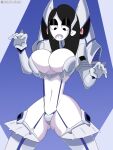  1girl alternate_costume big_breasts bikini_armor black_hair breasts cosplay impossible_clothes kill_la_kill kiryuuin_satsuki kiryuuin_satsuki_(cosplay) long_hair revealing_clothes saltynoodles veronica_(saltynoodles) 