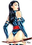 ass betsy_braddock big_ass big_breasts breasts clothed_female comic_book_character female female_focus female_only fred_benes highres katana long_hair marvel_comics mature mature_female mutant_(marvel) psylocke solo solo_female solo_focus superheroine tagme x-men