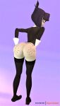 bare_ass bottomless creepy_susie dat_ass goth grabbing_own_ass high_heels presenting_hindquarters pussy ribbon source_filmmaker supercasket the_oblongs