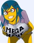 1girl big_breasts breasts mega_milk milhouse_van_houten rule_63 the_simpsons titty_monster yellow_skin