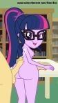 2022 ass big_breasts buttjob cum_on_body equestria_girls hotdogging libary my_little_pony ponetan sci-twi twilight_sparkle