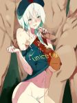    1girl armpit_sex barcelona_fc blush breasts censored clothes_writing clothing_writing cum erect_nipples facial fakepucco fc_barcelona female hat huge_breasts long_hair nike nurse paizuri paizuri_under_clothes penis pubic_hair solo_focus sweat touhou unicef white_hair yagokoro_eirin 