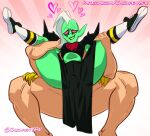  1boy 1girl 2022 alien alien_girl anal bottomless bottomless_footwear bottomless_skirt chickpea clothed_female_nude_male clothed_sex colored covered_penetration disney disney_channel faceless_male female_focus green_skin heart hidden_sex human_on_alien implied_sex legs_up lord_dominator male male/female mohawk pleasure_face sex sex_under_clothes shoes sneakers straight thick_thighs thighs upskirt_sex wander_over_yonder 