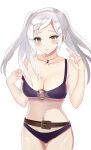  1girl alternate_costume bikini female_only fire_emblem fire_emblem_awakening fire_emblem_heroes looking_at_viewer medium_breasts n_54 nintendo official_alternate_costume purple_bikini purple_swimsuit robin_(fire_emblem) robin_(fire_emblem)_(female) robin_(summer)_(fire_emblem)_(female) swimsuit 