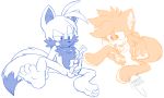 amuzoreh anthro canine cum fox furry male masturbation miles_"tails"_prower sega sex sonic sonic_(series) testicles tongue tongue_out