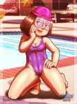   brown_hair family_guy glasses japunix meg_griffin short_hair solo swimsuit  