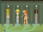 ass bandanna big_breasts blonde_hair blue_eyes bridgette_(tdi) butt_crack cartoon_network courtney_(tdi) hourglass_figure izzy_(tdi) kerchief lindsay_(tdi) long_blonde_hair long_hair mfrost nude shower thick_ass thick_legs thick_thighs total_drama_island wasp_waist