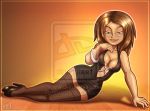   bonnie_rockwaller dark_skin japunix kim_possible short_hair solo stockings  