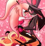  blush breasts cherri_bomb_(hazbin_hotel) couple cyclops hazbin_hotel imminent_sex multiple_penises romantic sir_pentious_(hazbin_hotel) snake wholesome 