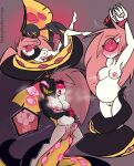  ahegao breasts cherri_bomb_(hazbin_hotel) cum cum_in_pussy double_penis egg_laying hazbin_hotel impregnation lactation pink_hair pregnant sir_pentious_(hazbin_hotel) wholesome 