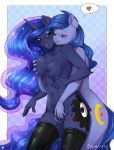 <3 1girl abs alicorn alicorn_princess anthro anthrofied areola blush bodily_fluids breast_grab breasts closed_eyes clothing cosmic_hair cosmic_mane cosmic_tail cutie_mark dark_blue_fur duo earth_pony equid equine ethereal_hair ethereal_mane ethereal_tail evomanaphy fan_character feathered_wings feathers female/female fingering fingering_partner friendship_is_magic furry genital_fluids genitals grabbing_from_behind grope half-closed_eyes hand_on_breast hasbro high_res horn horse legwear lidded_eyes looking_at_another looking_back mammal monotone_anus monotone_body monotone_butt monotone_ears monotone_face monotone_feathers monotone_fur monotone_horn monotone_wings mostly_nude multicolored_hair multicolored_tail muscular muscular_female my_little_pony narrowed_eyes navel nipples nude open_mouth pattern_background pictographics pony princess princess_luna princess_luna_(mlp) pseudo_hair pussy pussy_juice reach_around royalty sex shadow_blue_(cloppermania) simple_background smile stockings unicorn vaginal vaginal_fingering wings