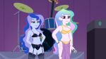 2_girls 2girls bra duo equestria_girls female female_only female_teacher friendship_is_magic garter_belt long_hair microphone mostly_nude my_little_pony panties princess_celestia princess_celestia_(mlp) princess_luna princess_luna_(mlp) principal_celestia sisters standing stockings teacher vice_principal_luna