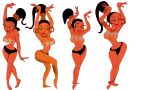 aladdin_(series) bimbettes breasts dark_hair dark_skin disney harem_girls_(aladdin) nipples nude photoshop thong