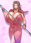  aerith_gainsborough brown_hair final_fantasy gigantic_breasts green_eyes nata single_braid 