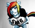 1girl anthro big_breasts breasts friendship_is_magic hair mega_milk multicolored_hair my_little_pony rainbow_dash titty_monster