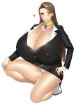  ace_attorney ayasato_chihiro brown_hair chihiro_ayasato gigantic_breasts grey_eyes mia_fey nata 