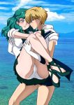 2_females 2_humans bbmbbf bishoujo_senshi_sailor_moon blonde_hair blue_hair cameltoe carrying clothed duo earrings female female/female female_human female_only hair haruka_tenoh human human/human human_only kaiou_michiru long_hair michiru_kaioh michiru_kaiou multiple_girls outdoors palcomix panties sailor_moon sailor_moon_(series) sailor_neptune sailor_uranus sea short_hair standing tenou_haruka upskirt yuri yuri_haven