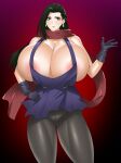  black_hair blue_eyes earrings gigantic_breasts jojo&#039;s_bizarre_adventure lisa_lisa nata scarf 