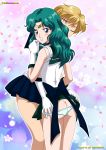 2girls ass bbmbbf bishoujo_senshi_sailor_moon clothed gloves haruka_tenoh kaiou_michiru long_hair looking_at_viewer michiru_kaioh michiru_kaiou palcomix panties panties_pull sailor_moon sailor_moon_(series) sailor_neptune sailor_uranus serafuku short_hair skirt skirt_lift tenou_haruka tiara yuri yuri_haven