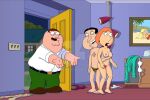 blackzacek completely_nude_female family_guy glenn_quagmire lois_griffin peter_griffin