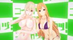 2_girls alluring cousins magenta_eyes nakiri_alice nakiri_erina purple_eyes rioaxer_lixx shokugeki_no_souma silver_hair strawberry_blonde_hair voluptuous