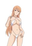 alluring bare_legs big_breasts bikini nakiri_erina purple_eyes rx53l5 shokugeki_no_souma strawberry_blonde_hair voluptuous