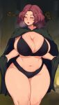 1girl 1girl big_breasts big_breasts bikini breasts clothed_female dialogue elden_ring female_focus female_only high_res human looking_at_viewer mature mature_female melina_(elden_ring) navel one_eye_closed open_mouth outerwear red_hair short_hair site_of_grace solo_female solo_focus steam tagme taigerarts text thick_thighs video_game_character video_game_franchise voluptuous wide_hips yellow_eyes