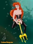 cartoonvalley.com disney helg_(artist) human princess_ariel stockings tagme the_little_mermaid trident underwater water