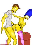 666arts anal anal_penetration anal_sex ass big_ass big_penis garter_belt garter_straps marge_simpson penis penis_in_ass sex seymour_skinner shocked shocked_expression stockings the_simpsons