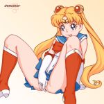 1girl :p bishoujo_senshi_sailor_moon blonde_hair blue_skirt boots bow circlet elbow_gloves female_masturbation female_only fingering fingering_self gloves knee_boots knee_high_boots magical_girl masturbation no_panties pussy_juice red_bow sailor_moon skirt solo solo_female spread_legs tongue tongue_out tsukino_usagi uncensored usagi_tsukino utilizator