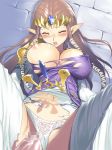 1girl areola big_breasts blush breasts brown_hair censored circlet closed_eyes crown elf erect_nipples hair hat headgear hetero hima huge_breasts large_breasts long_hair nintendo nipples open_mouth pain panties panties_aside penis pointy_ears princess_zelda rape sex solo spread_legs the_legend_of_zelda the_legend_of_zelda:_twilight_princess torn_clothes twilight_princess underwear vaginal white_panties