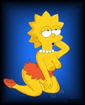 animated dress dripping_milk edit franchez gif kneel large_areolae leaking_milk lisa_simpson lisalover milk the_simpsons topless