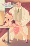  ambiguous_penetration ass bent_over big_breasts blonde_hair blush breasts charlotte_la_bouff cum cum_in_orifice disney doggy_position dress dress_lift eli_&quot;big_daddy&quot;_la_bouff erect_nipples father_&amp;_daughter father_and_daughter fucked_silly hair incest lipstick madefromlazers nipples saliva smile tagme text the_princess_and_the_frog topless 