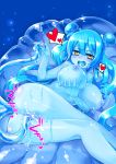  1girl ass blue_hair blue_skin blush breasts cum double_bun goo_girl hair heart kairi_misayu large_breasts long_hair masturbation monster_girl multiple_tails nipples open_mouth original penis_tail pussy self_fondle sex slime slime_girl solo spoken_heart tail tail_masturbation tentacle tentacle_girl tentacles umisato_michiyu vaginal yellow_eyes 