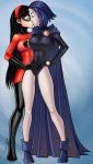 2boys 2girls crossover dc dc_comics dcau disney female female/female female_only kissing non-nude pixar raven_(dc) teen_titans the_incredibles violet_parr yuri