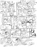 angry anthro blush comic cover_up funny furry monochrome nude penis smile surprise