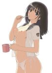 1girl breasts brown_eyes brown_hair high_res long_hair nipples open_clothes panties solo taka_tony taka_tony_(artist) takayuki_tanaka takayuki_tanaka_(artist) tanaka_takayuki tanaka_takayuki_(artist) tony_taka tony_taka_(artist) underwear white_panties