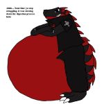 belly plump furry partially_clothed post_vore raptor vore