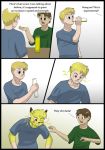  comic furry human male no_sex pikachu pokemon tf transformation 