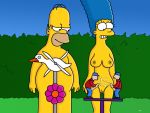  cum cumshot homer_simpson marge_simpson nekomate14_edited pinwheel the_simpsons yellow_skin 