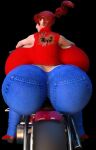  1girl 3d claire_redfield huge_breasts jackd22 large_ass motor_vehicle motorcycle resident_evil 