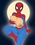 armando_huerta big_breasts breast_expansion breasts clothes erect_nipples female genderswap half_naked hips huge_breasts marvel nipples rule_63 solo spider-man standing tight_clothing torn_clothes wide_hips