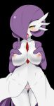 1girl alternate_color blush breasts ditto gardevoir highres melting no_humans pokemon pokemon_(game) purple_hair pussy solo tongue tongue_out vagina yellow_eyes