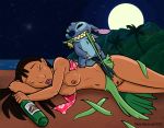 disney interspecies lilo_and_stitch nani nani_pelekai nipples pubic_hair stitch third_horseman